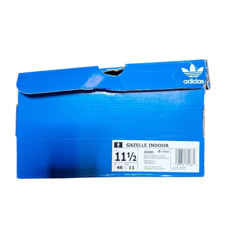 Adidas Indoor Gazelle Size 10.5W/11.5 M Blue/Yellow NWT NIB - Picture 2 of 12
